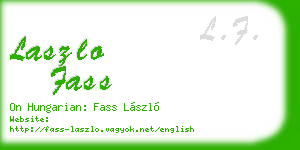 laszlo fass business card